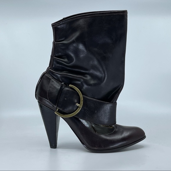 NAUGHTY MONKEY OXBLOOD LEATHER SLOUCHY BOOTIE - Picture 6 of 9